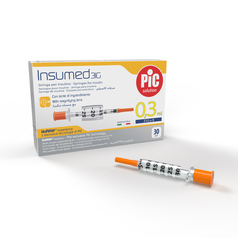 Pic Insumed Insumed, seringue à Insuline 3 Pièces - PIC Solution