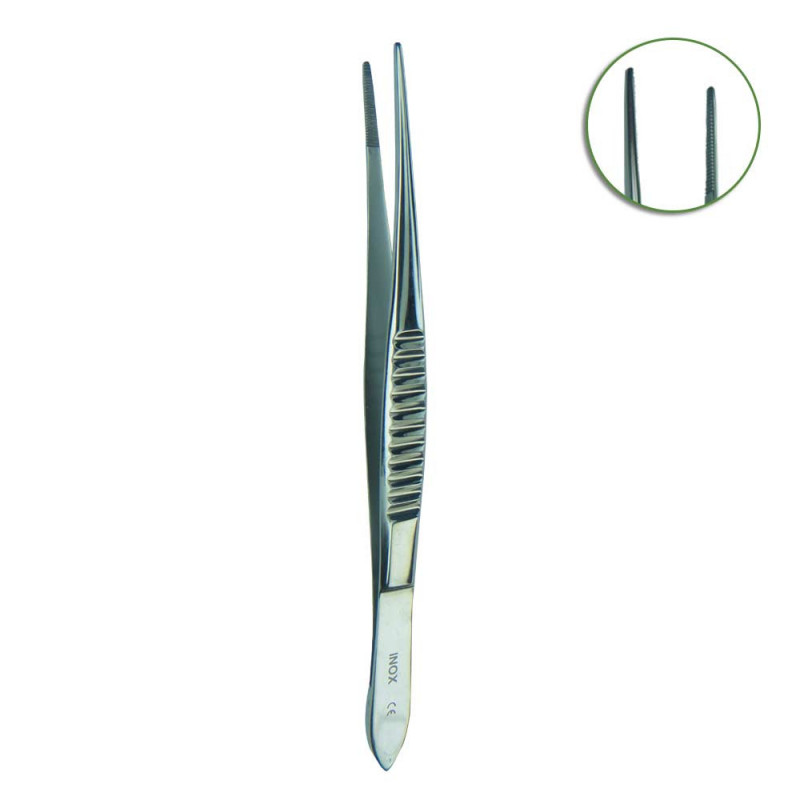 Pince à dissection avec/sans griffe 140 mm - Réutilisable