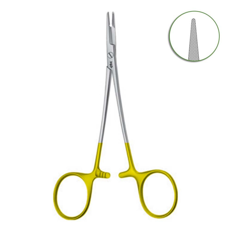 Porte-aiguille Olsen Hegar type Lange - Durogrip - Aesculap