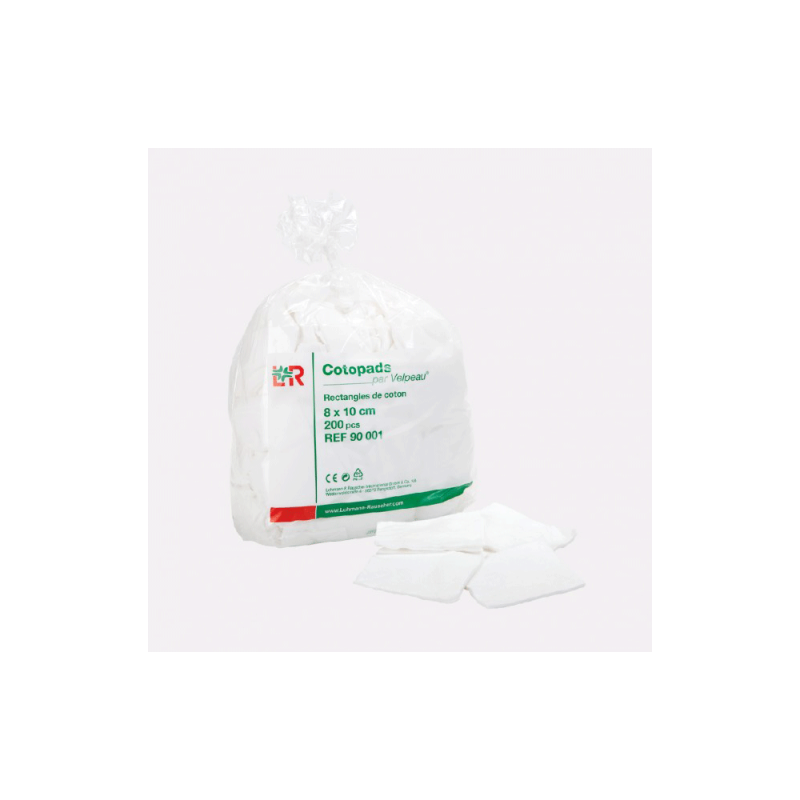 Cotopads™ - Rectangle de coton x 200 - Lohmann & Rausch®
