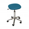Tabouret Promotal assise carrée, roulettes, hauteur réglable