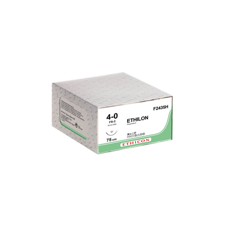 Fil de suture non résorbable Ethilon™ noir Ethicon – monofilament polyamide haute résistance