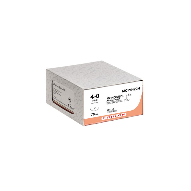 Fil de suture résorbable Ethicon Monocryl Plus
