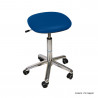 Tabouret Promotal assise carrée, roulettes, hauteur réglable