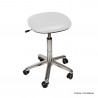 Tabouret Promotal assise carrée, roulettes, hauteur réglable