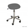 Tabouret Promotal assise carrée, roulettes, hauteur réglable