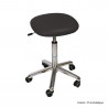 Tabouret Promotal assise carrée, roulettes, hauteur réglable