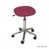 Tabouret Promotal assise carrée, roulettes, hauteur réglable