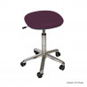 Tabouret Promotal assise carrée, roulettes, hauteur réglable