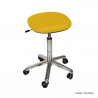 Tabouret Promotal assise carrée, roulettes, hauteur réglable