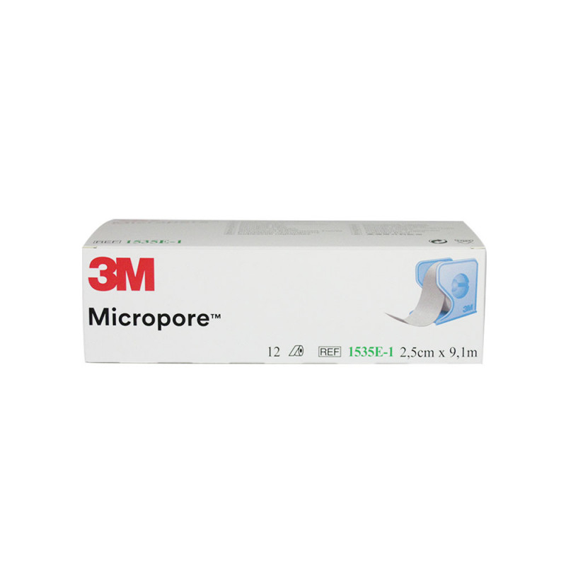 Sparadrap microporeux avec dévidoir bleu - 3M Micropore™