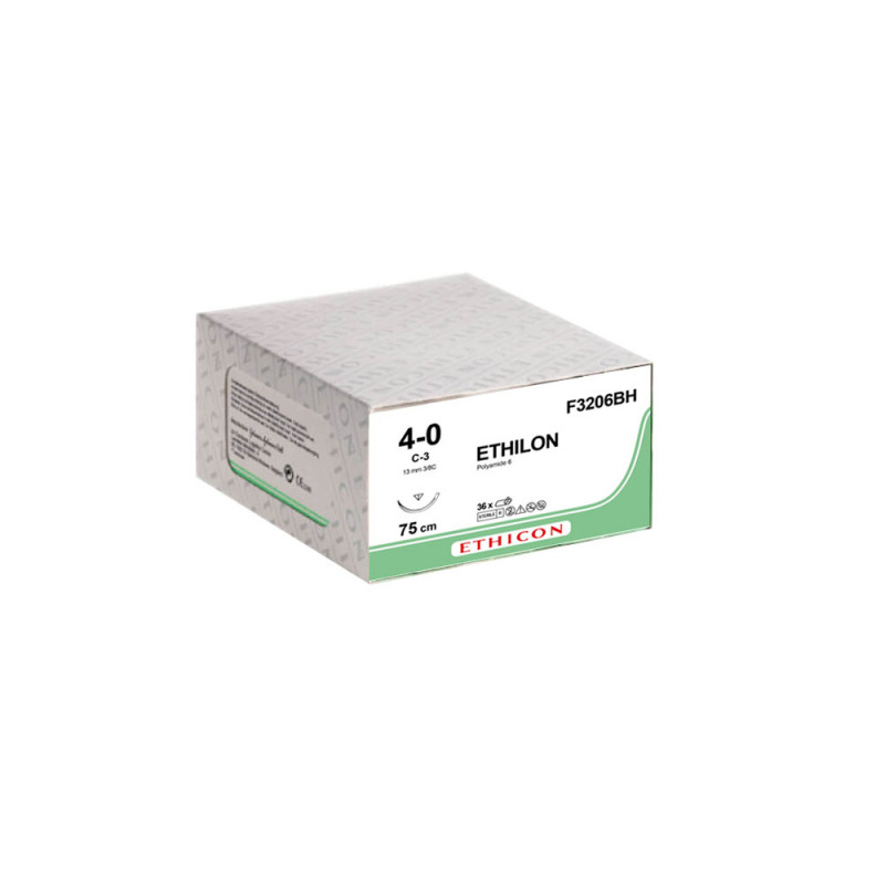 Fil de suture non résorbable Ethilon™ noir Ethicon – monofilament polyamide haute résistance