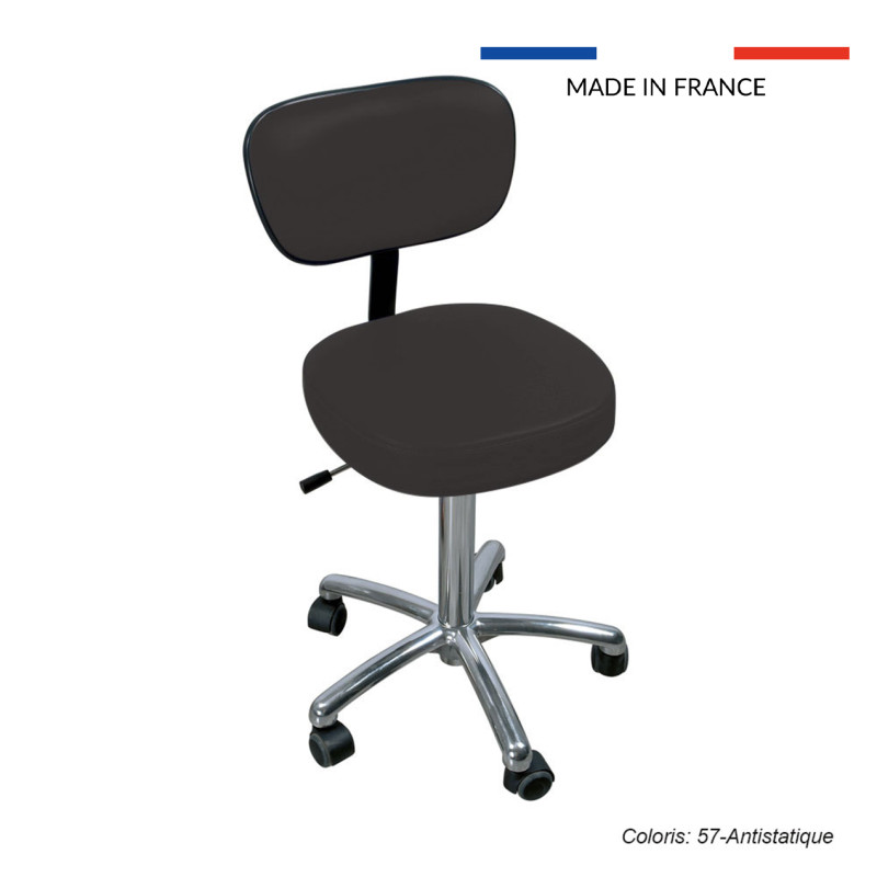 Tabouret médical sur roulettes avec dossier - Promotal®