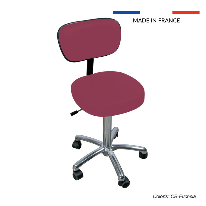 Tabouret médical sur roulettes avec dossier - Promotal®