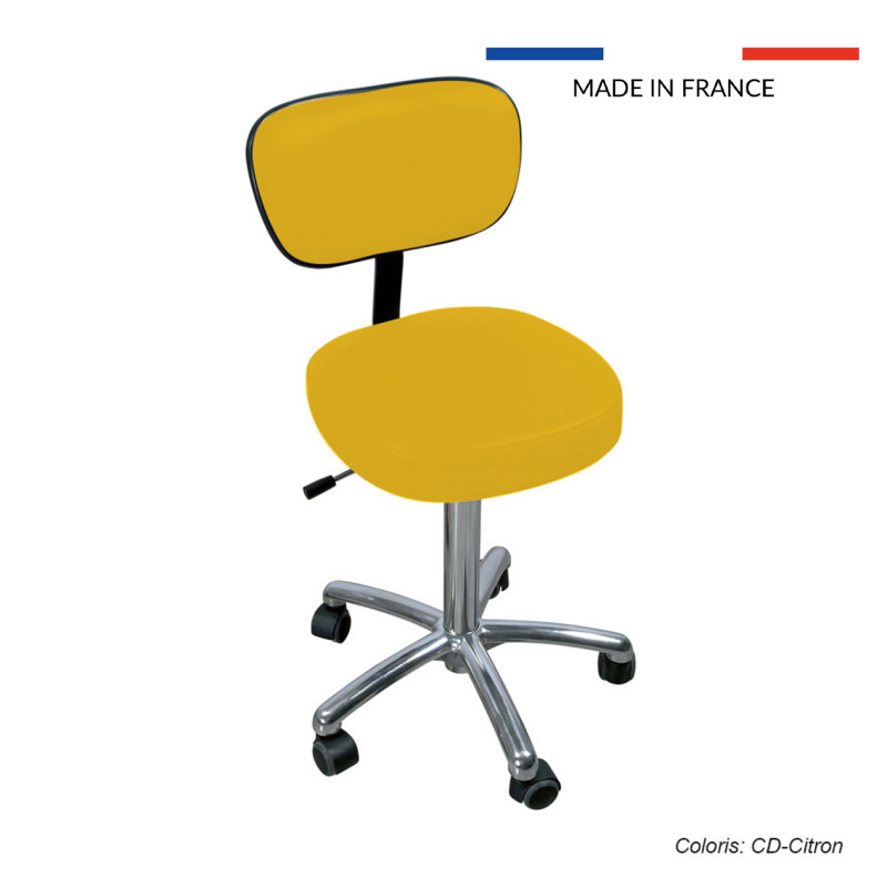 Tabouret médical sur roulettes avec dossier - Promotal®