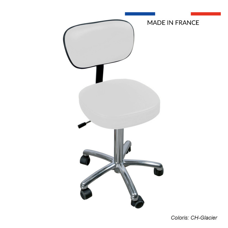 Tabouret médical sur roulettes avec dossier - Promotal®