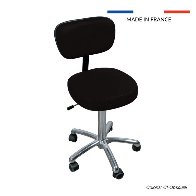 Tabouret médical sur roulettes avec dossier - Promotal®