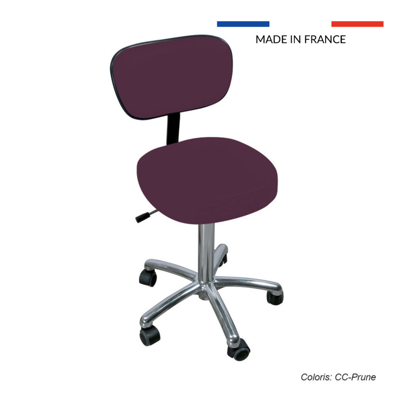 Tabouret médical sur roulettes avec dossier - Promotal®