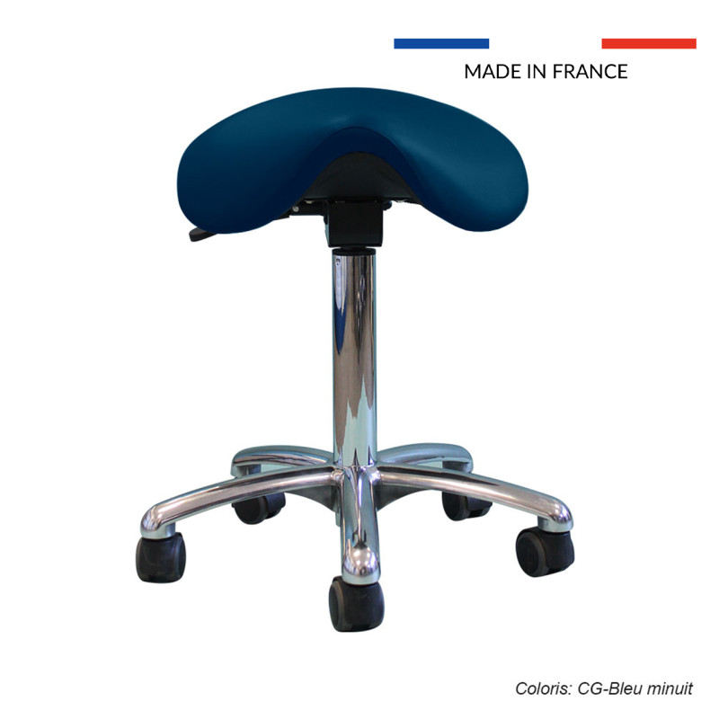 Tabouret  Promotal, roulettes, selle de cheval
