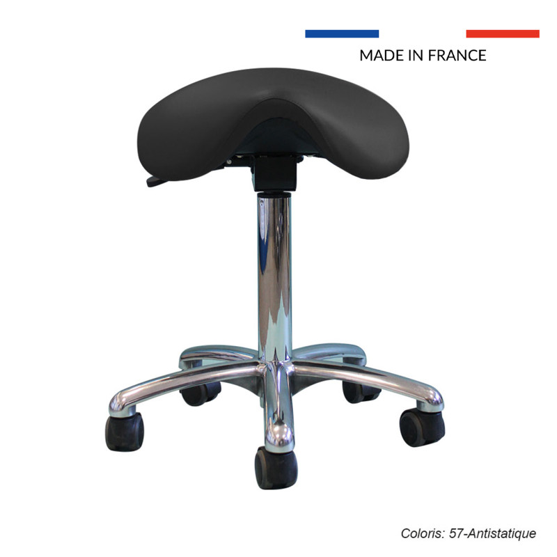 Tabouret  Promotal, roulettes, selle de cheval