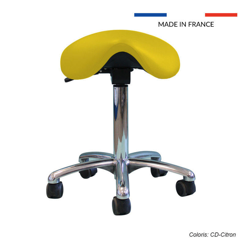 Tabouret  Promotal, roulettes, selle de cheval