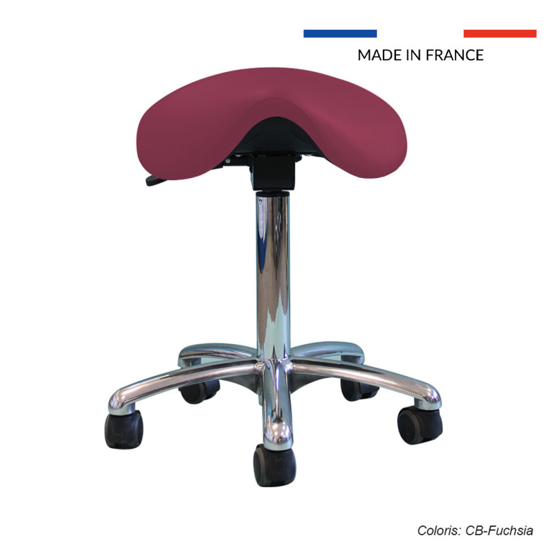 Tabouret  Promotal, roulettes, selle de cheval