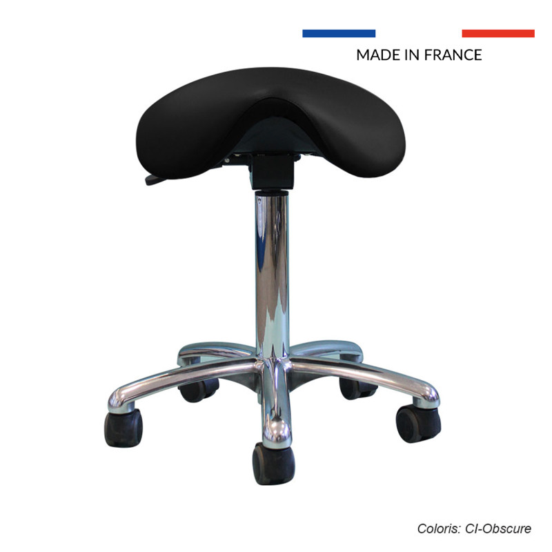 Tabouret  Promotal, roulettes, selle de cheval