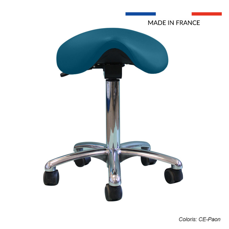 Tabouret  Promotal, roulettes, selle de cheval
