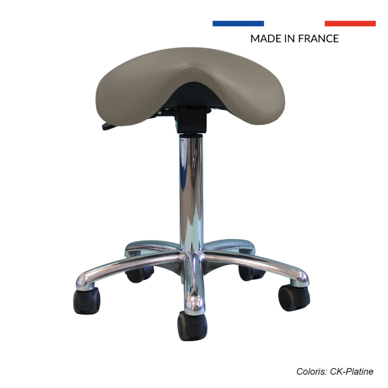 Tabouret  Promotal, roulettes, selle de cheval