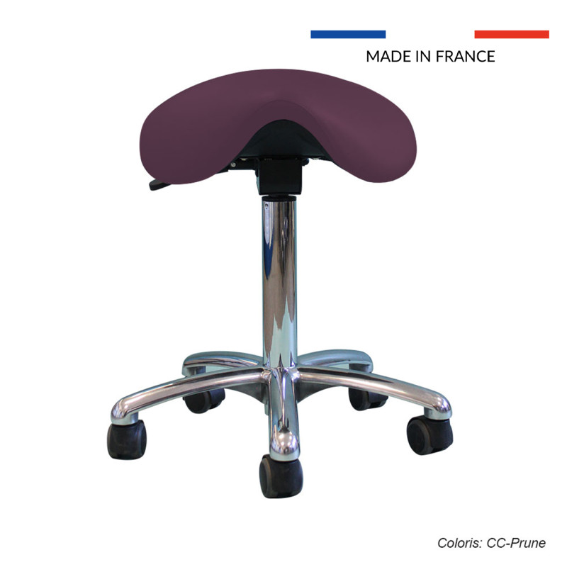 Tabouret  Promotal, roulettes, selle de cheval