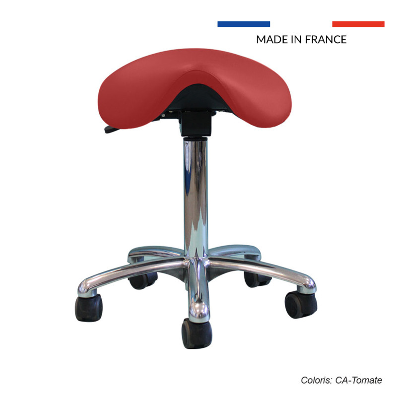 Tabouret  Promotal, roulettes, selle de cheval