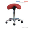 Tabouret  Promotal, roulettes, selle de cheval