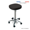 Tabouret médical Dakota, assise carrée avec roulettes