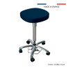 Tabouret médical Dakota, assise carrée avec roulettes