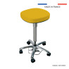 Tabouret médical Dakota, assise carrée avec roulettes