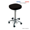 Tabouret médical Dakota, assise carrée avec roulettes