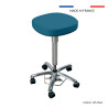 Tabouret médical Dakota, assise carrée avec roulettes