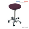 Tabouret médical Dakota, assise carrée avec roulettes