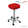 Tabouret médical Dakota, assise carrée avec roulettes