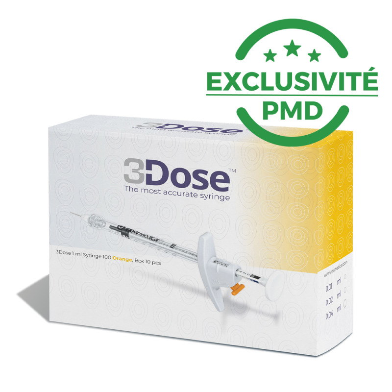3 DOSE™ Unit Auto-Doseuse VLOW Seringue Botox Verte/Orange