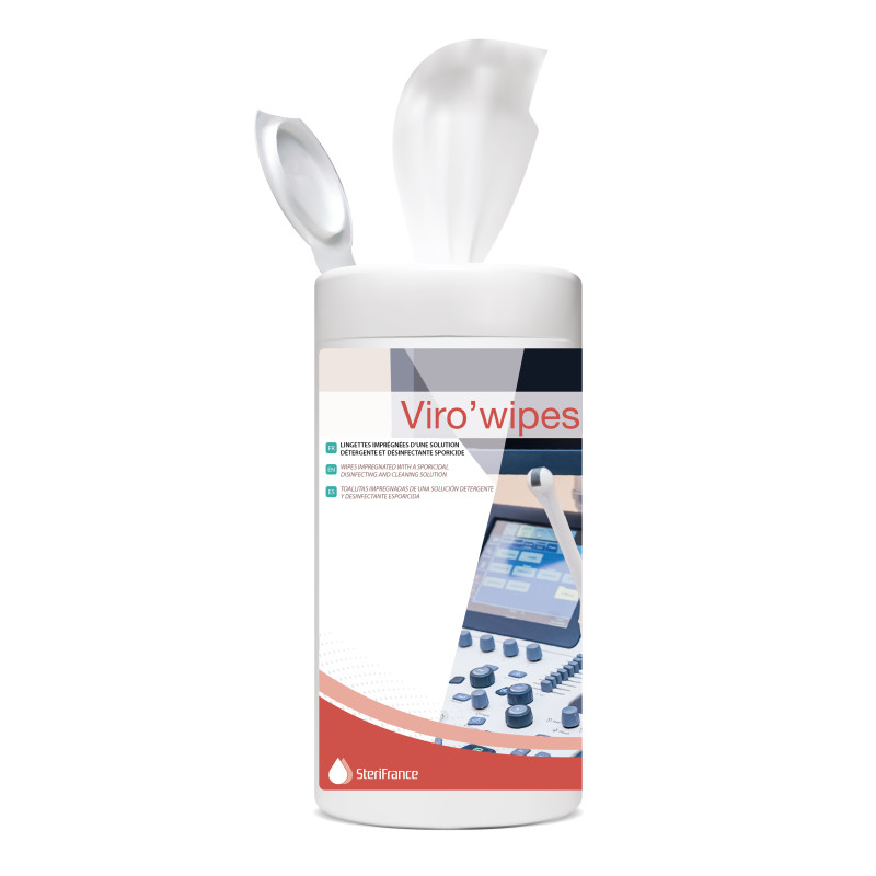 Lingettes Viro'Wipes pour désinfection de sondes échographiques