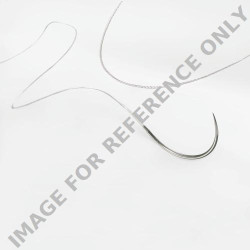 Fil de suture résorbable tressé incolore Novosyn Quick B. Braun serti sur aiguille courbe