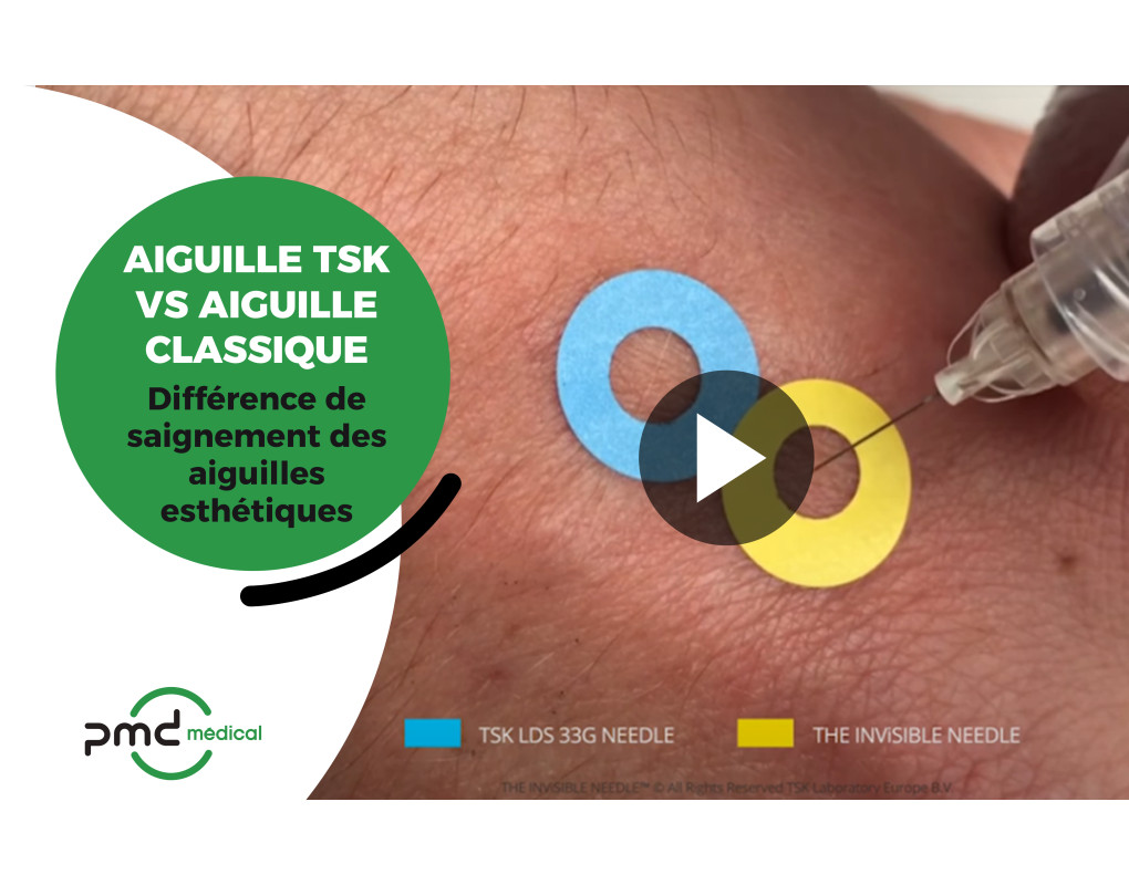 Aiguille esthétique : Différence de saignement entre TSK et une aiguille classique
